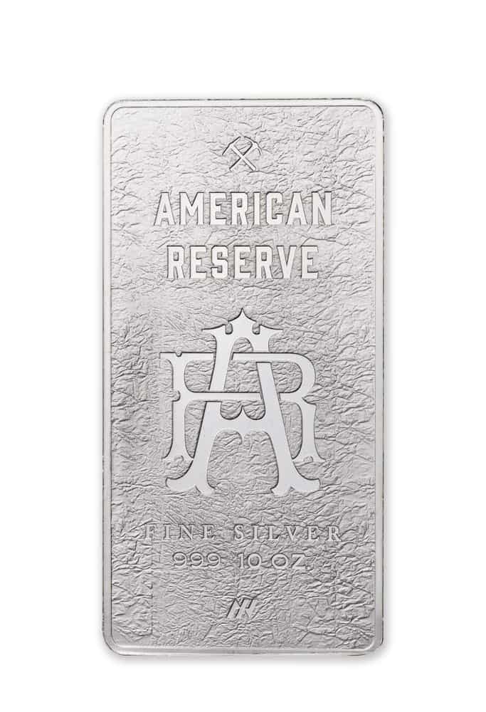 American Sourced Fine Silver 10oz Bar Front