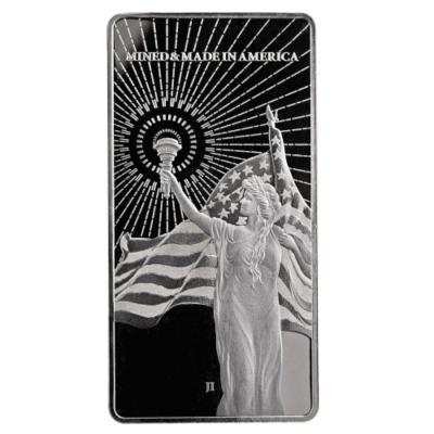 AMERICAN RESERVE Columbia Goddess 10 oz Silver Bar – American Reserve